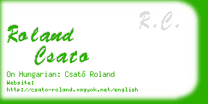 roland csato business card